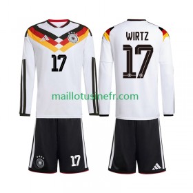 Maillot de Foot Allemagne Florian Wirtz 17 World Cup Domicile 2026 Manches Longues - Enfant